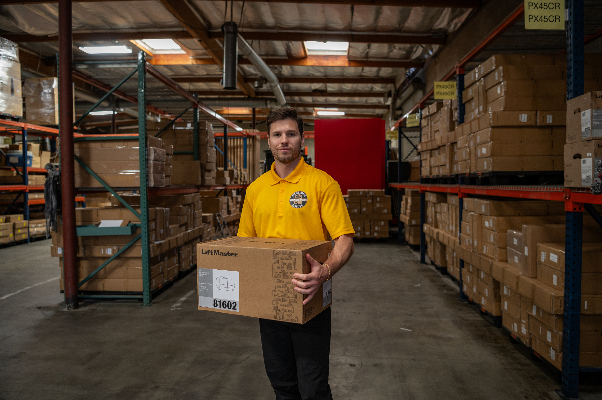 Professional garage door service team