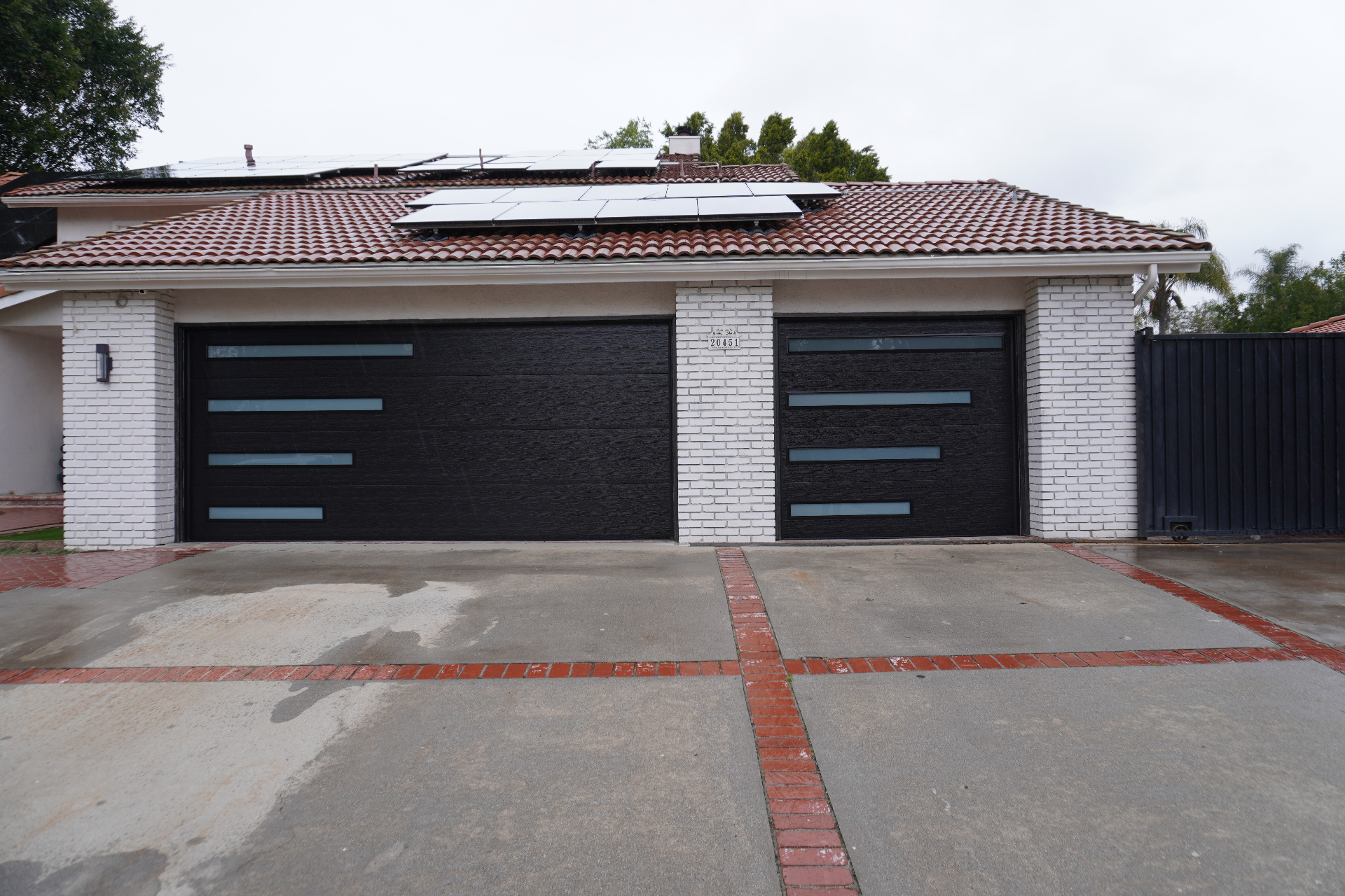 Modern double car garage door